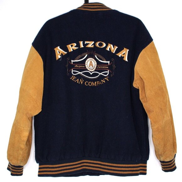 Vintage Arizona Jean Company Mens Medium Wool Leather Varsity Jacket F1154 - Picture 5 of 5